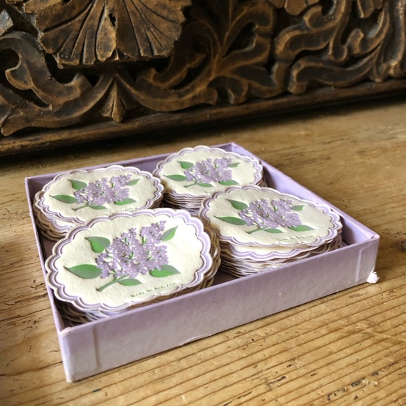 Vintage Lilac Saucermats Paper Coasters FM 260 A Freund-Mayer England Pack of 35 - Picture 15 of 15
